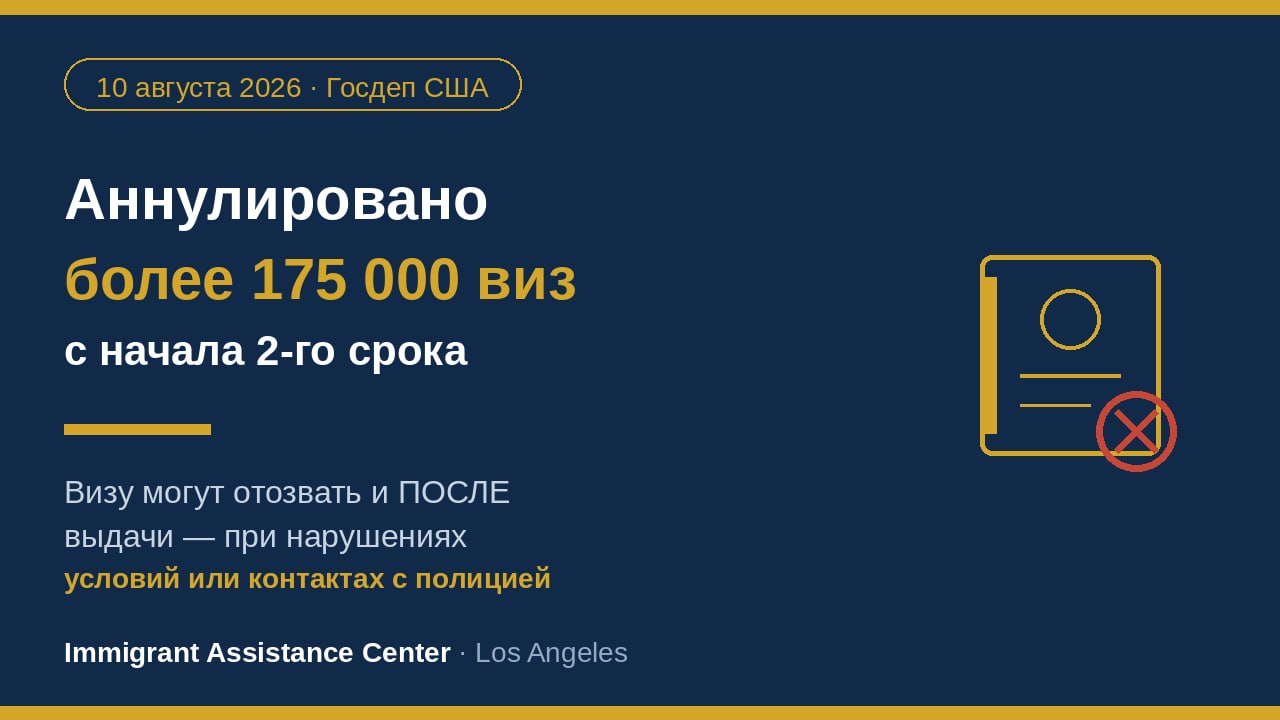 Госдепартамент США сообщил об аннулировании более 175 000 виз